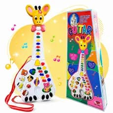 Guitarra Infantil Musical Girafa Com Som Luzes Melodias Brinquedo Educativo para crianças