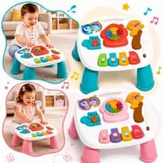 Mesa de Atividades Infantil Educativa Musical Interativa Didática Piano Sons Brinquedo Bebê Crianças