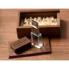 Pendrive de Vidro 4 GB Usb 2.0 Requinte e Beleza Personalizamos Seu Logotipo ou Nomes Produto a Pronta Entrega.