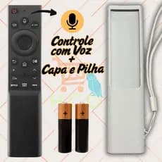 Controle Remoto Comando De Voz Tv Samsung Smart Au7700 Au8000 Neo QLED 4k Netflix