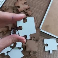 Jogo quebra-cabeças cru para sublimação C/24 peças com paspatur ideal para personalizar