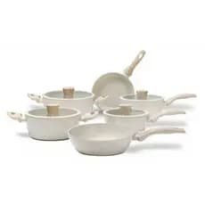 Jogo de Panelas Brinox Antiaderente Ceramic Life Sirius Vanilla - 6 Peças com Indução