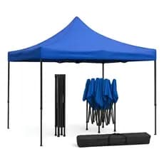 Tenda Gazebo Sanfonada 3x3 Praia Camping Pesca Aço Reforçado Azul