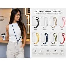 Capa Capinha space com cordinha corda alça para iPhone 14 tds modelos