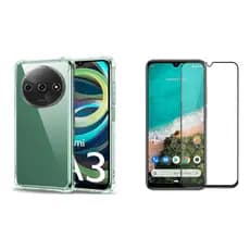Capa Capinha + 2 Película Vidro 3d Para Redmi A3 6.7 Polegadas