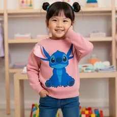 Blusa de frio moletom stitch frio inverno quentinha flanelada com punho elastano algodão