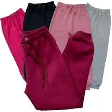 Kit com 5 calças de moletom feminina moletinho infantil menina linha premium