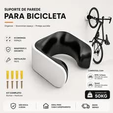Suporte Parede Chão Bicicleta Hornit Clug Minimalista Bicicletário Pneu Speed MTB Bike aro 20 aro 29