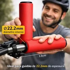 Manopla Punho Bike MTB Espuma Gel Silicone Várias Cores Luva