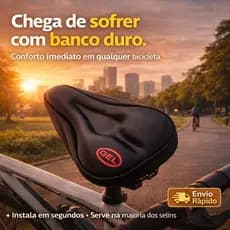 Capa Banco Selim Gel Bike Confortável Anatômica Bicicleta Spinning Academia Almofada Forro Ajustável