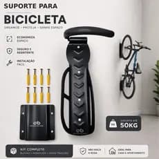 Gancho Com Apoio Pneu Traseiro Pendurar Bicicleta Parede