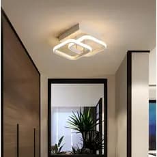 Luminária De Teto Plafon Led Lustre Moderna Bivolt de Embutir Banheiro Quarto Preto Branco 24x20x12,cm