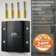 Suporte Parede Bicicleta Pneu Traseiro Aço Resistente Organizador Bike Aro 12 a 29