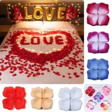 1000 Pétalas de Rosa Artificial Decoração Festa Casamento Noivas Noivado Dia dos Namorados Romântico