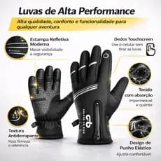 Luva de Frio Impermeável Touch Screen Grossa Linha Premium Térmica Quente  Inverno Fechada Masculino Feminino Motoqueiro