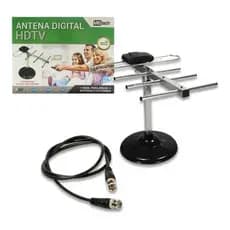 Antena Sinal Digital Interna Externa Para Tv Com Cabo 5m