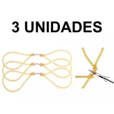 BORRACHA P/ ESTILINGUE 3 UNIDADES