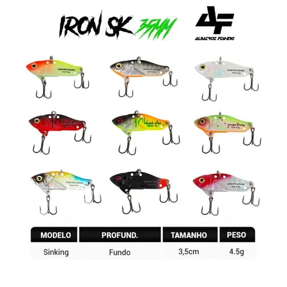 ISCA ARTIFICIAL FERRINHO ALBATROZ FISHING IRON SK 35MM 4,5G