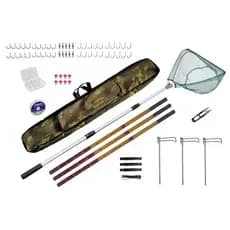 Kit C/ 3 Varas Telescópicas 41% Carbono Ideal P/ Pesca de Tilápia Pesqueiro