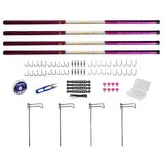 Kit Para Pesca de Tilápia - 4 Varas Telescópicas Tamanho 3,60 Ótimo para uso em Pesqueiros