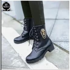 Bota longa feminina,fashion,skull