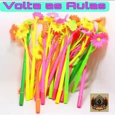 Caneta em Formato de Flor Caneta Gel Preta