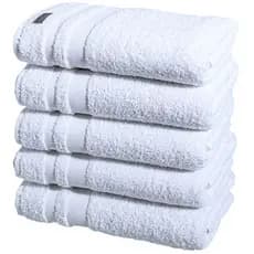 Toalha De Banho Alice Alta Absorção 500Gr Gramatura Hotel Branca  Kit  05  Extra Grossa Grande