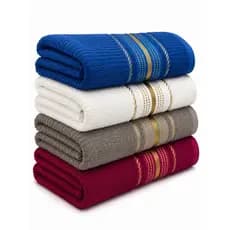 Kit 05 Toalhas Banho Gigante 100% Algodão 250g/m² Fio Penteado  Cores Sortidas Laune Haus