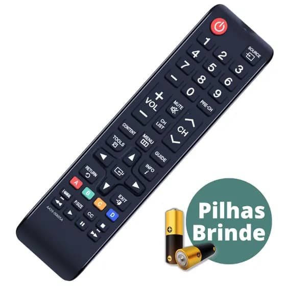 Controle Remoto Compatível Com Samsung TV Bn59-01254a Com Pilhas