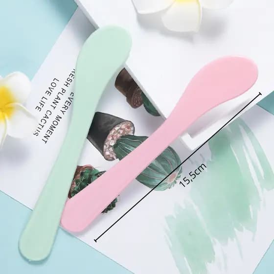 1Un Espátula Plástica Cera Depilação Salão Estética Creme Facial Argila