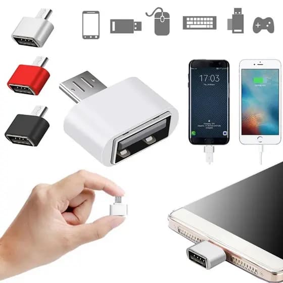 Adaptador Otg Micro Usb Para Usb Fêmea Adaptador De Dados Otg