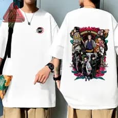 Camiseta Algodão Anime Pilares Demon Slayer Masculina Feminina Streetwear Despache Rapido