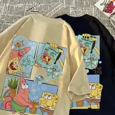Camiseta Camisa Várias Estampas Bob Esponja Patrik Estrela do Mar Camisa 100% Algodão Envio imediato
