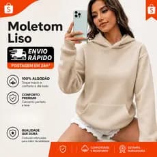Blusa Moletom Frio Casaco Inverno Com Capuz Canguru Feminino Confortável Envio Rápido
