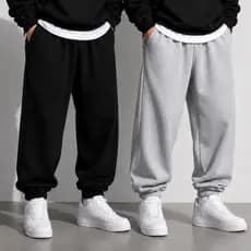 Kit 2 Calça Jogger Slim Moletom Academia Inverno Abrigo