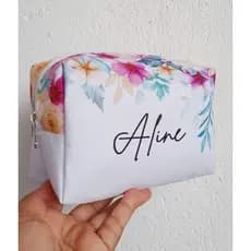 Necessaire Personalizada Floral com Nome