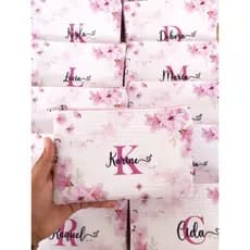 Necessaire Personalizada Floral Slim com Nomes