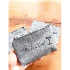 Necessaire Personalizada Cinza P Nome ou logo
