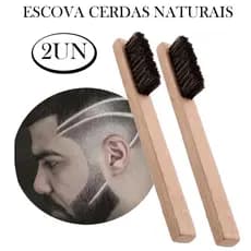Escova para Barba Barbearia Cabelo kit 2 unidades
