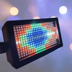 Strobo Led Colorido Rgbw Dmx Automatico Batida da Musica
