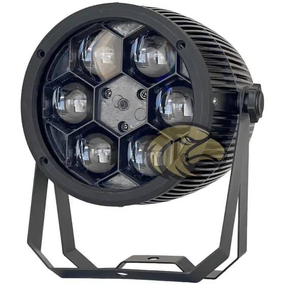 Canhao Projetor Led Beam Bee Eye 6 Leds 12w Rgbw Dmx Com Strobo Sensor De Som e Automatico