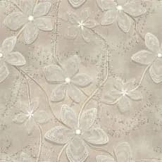 Papel De Parede Vinílico Flores Rendadas Com Pérolas Elegante