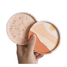Molde Silicone Bandeja Redonda 10cm Resina Gesso Cimento Decoração