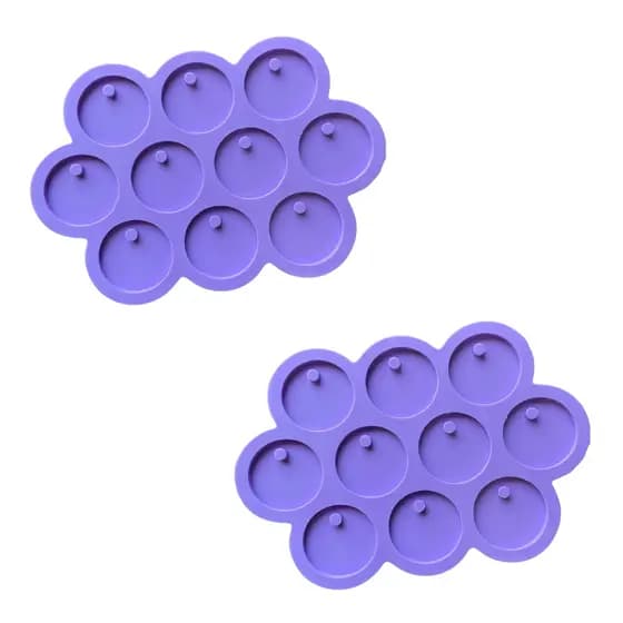 Kit 2 Molde Silicone Bolinha 3cm Resina 3mm Pingente A2