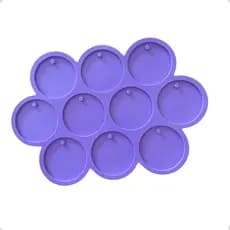 Molde Silicone Bolinha 5cm C Furo Pingente Resina 3mm A14