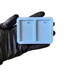 Molde Silicone Retangular 6x4 Tag Foto Resina M10 Chaveiro