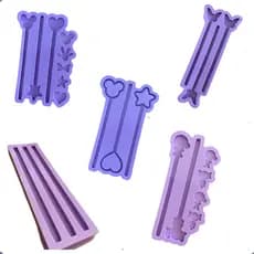 Molde Silicone Caneta Resina Varios Modelos Variados Coração Estrela Borboleta