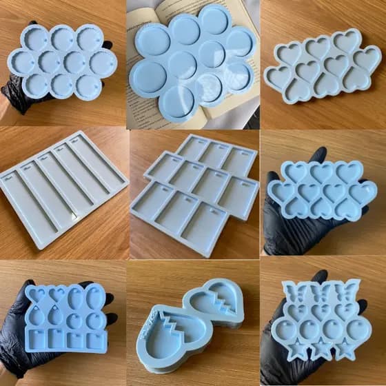 Molde Silicone Varios Modelos Resina Tag Pingente Foto