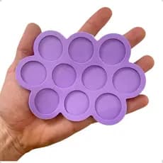 Molde Silicone 10 Bolinha 3cm Resina 3mm Pingente Brinco A12
