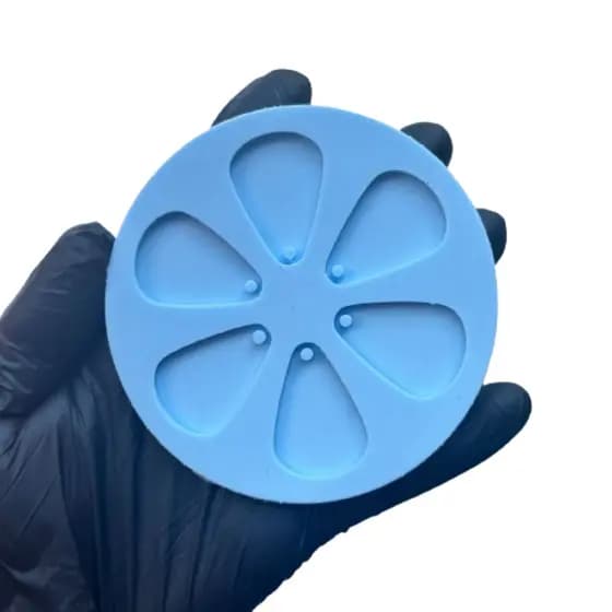 Molde Silicone Ac18 Pingente Brincos Gota Arredondada Resina